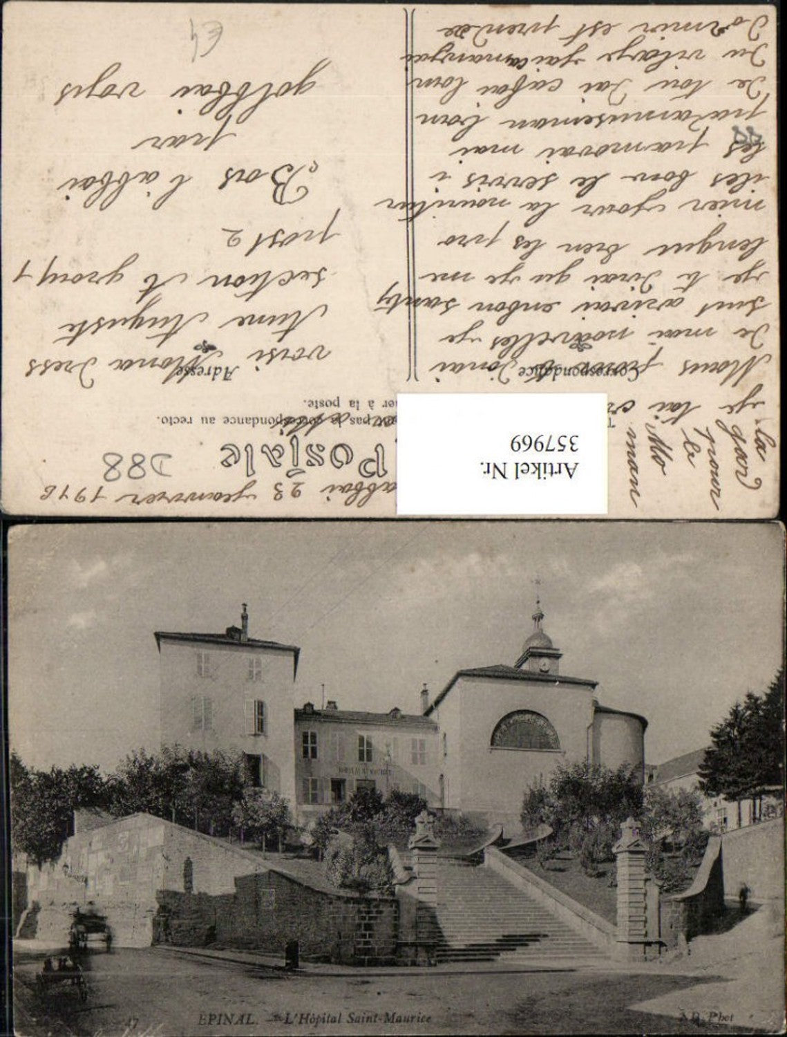 357969,Lothringen Vosges Epinal L'Hopital Saint-Maurice Krankenhaus