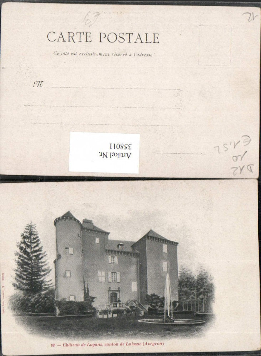 358011,Midi-Pyrenees Aveyron Chateau de Lugans canton de Laissac Schloss