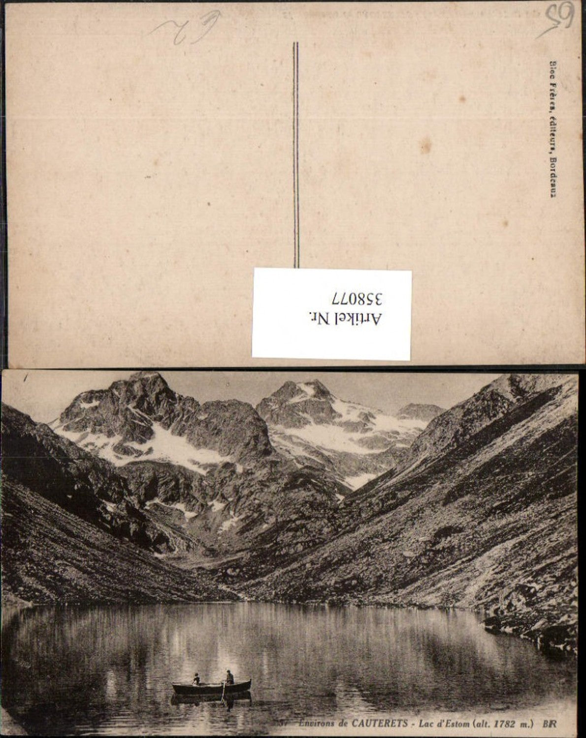 358077,Midi-Pyrenees Hautes-Pyrenees Cauterets Lac d'Estom See Bergkulisse