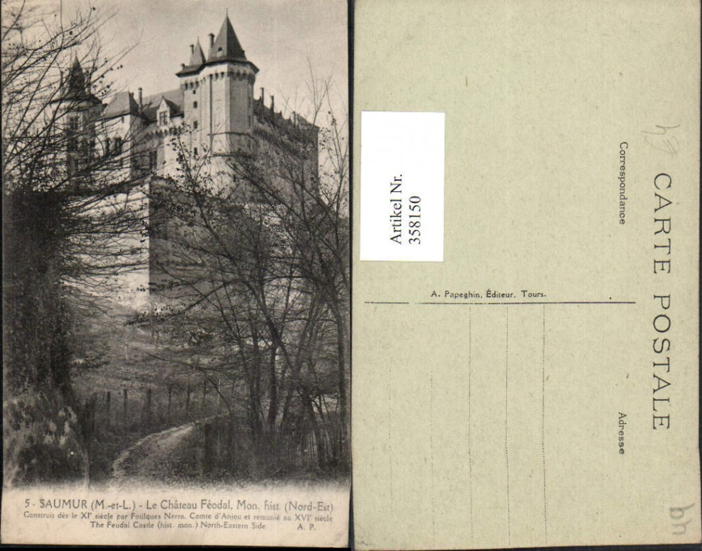 358150,Pays de la Loire Maine-et-Loire Saumur Le Chateau Feodal Schloss