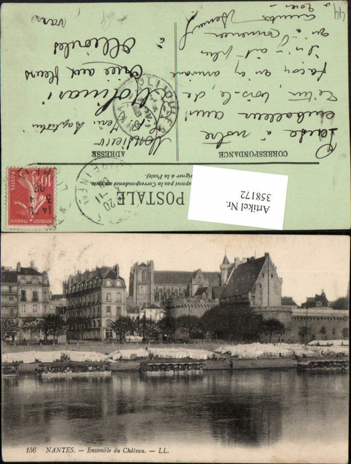 358172,Pays de la Loire Loire-Atlantique Nantes Ensemble du Chateau Schloss Ufer