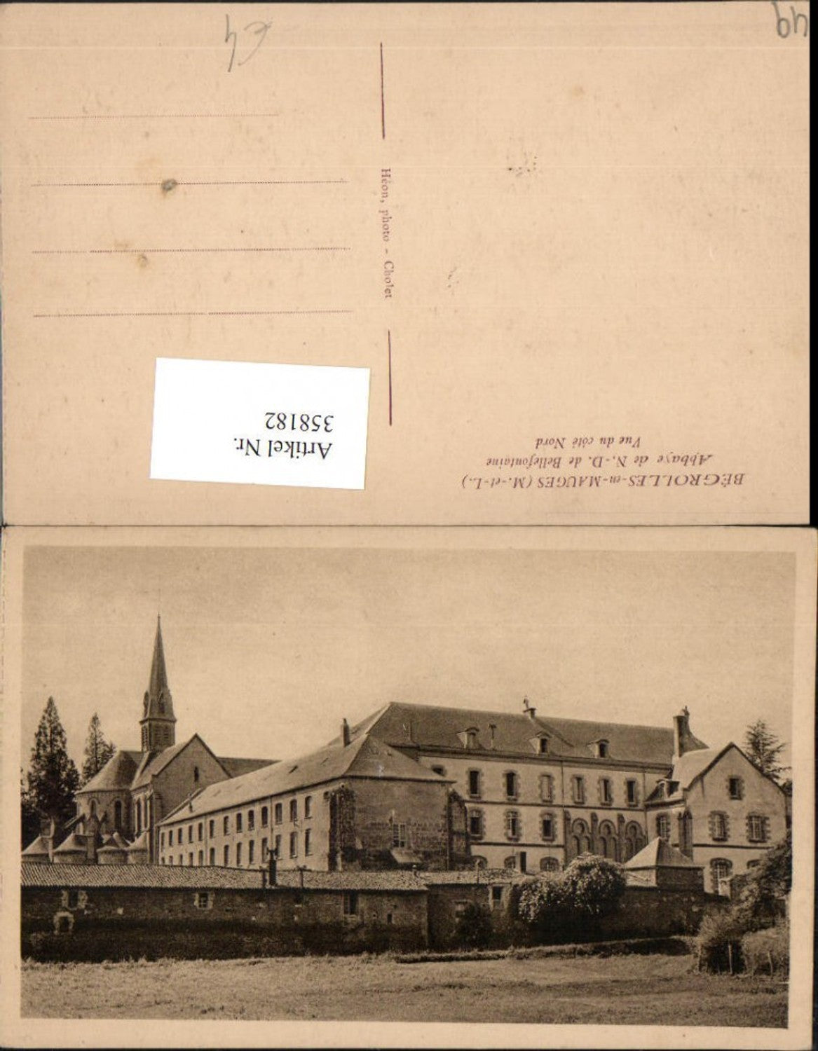 358182,Pays de la Loire Maine-et-Loire Begrolles-en-Mauges Abbaye de Notre-Dame de Bellefontaine