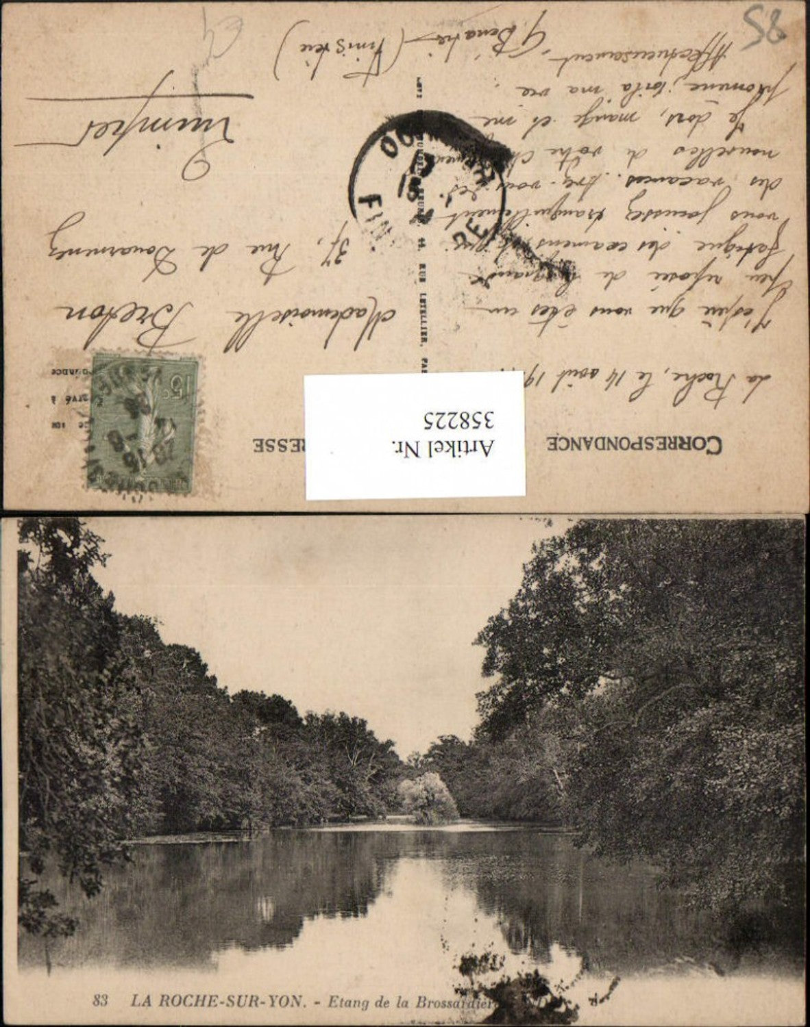 358225,Pays de la Loire Vendee La Roche-sur-Yon Etang de la Brossardiere Teich Weiher