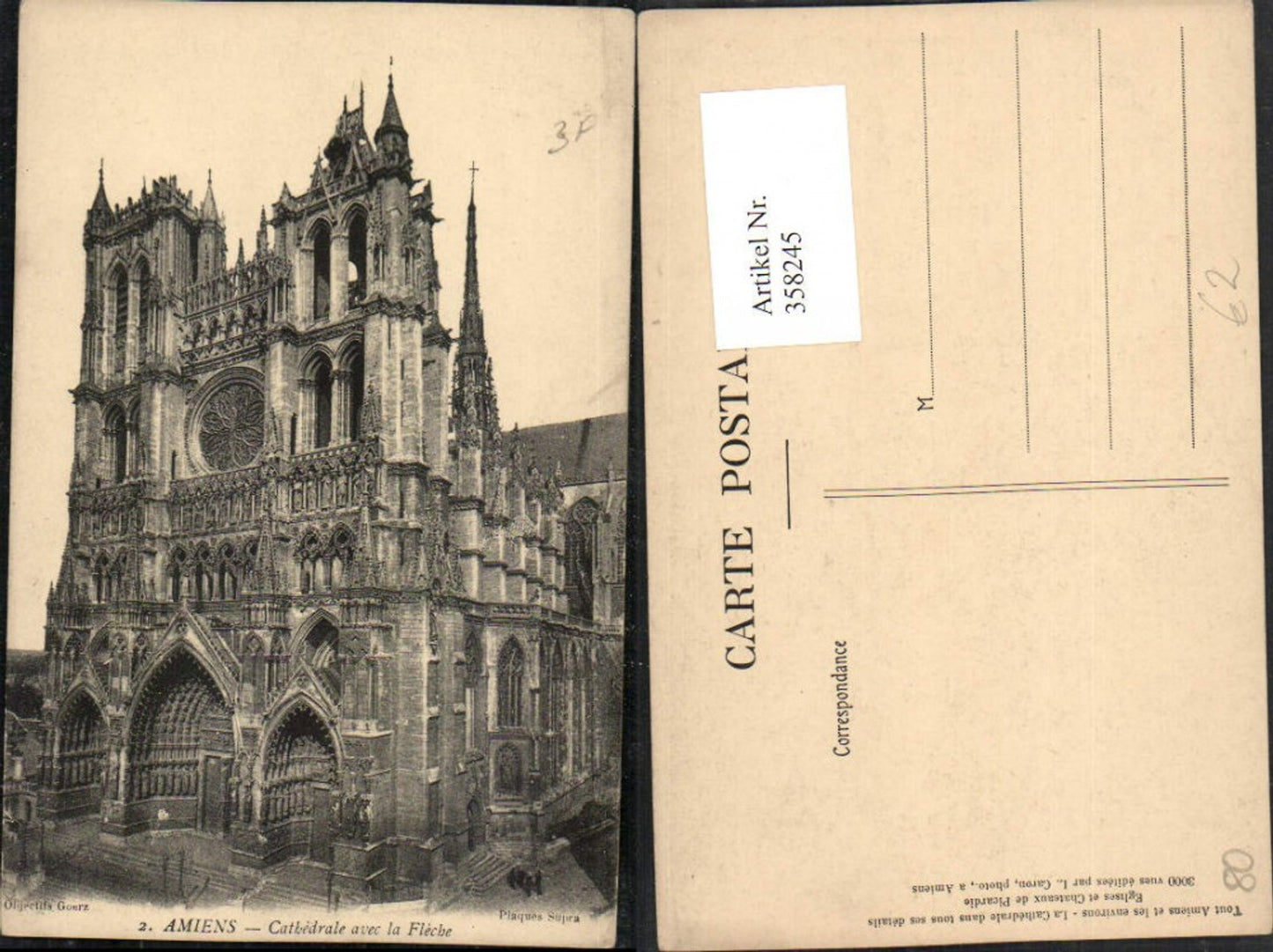 358245,Picardie Somme Amiens Cathedrale avec la Fleche Kirche