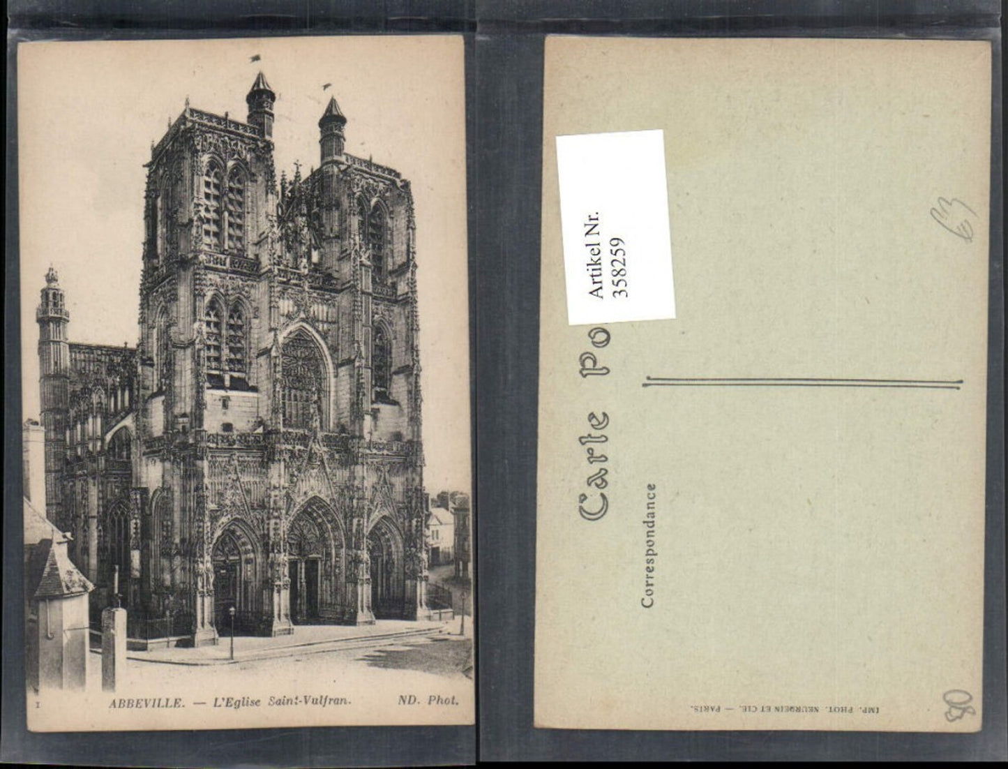 358259,Picardie Somme Abbeville L'Eglise Saint-Vulfran Kirche