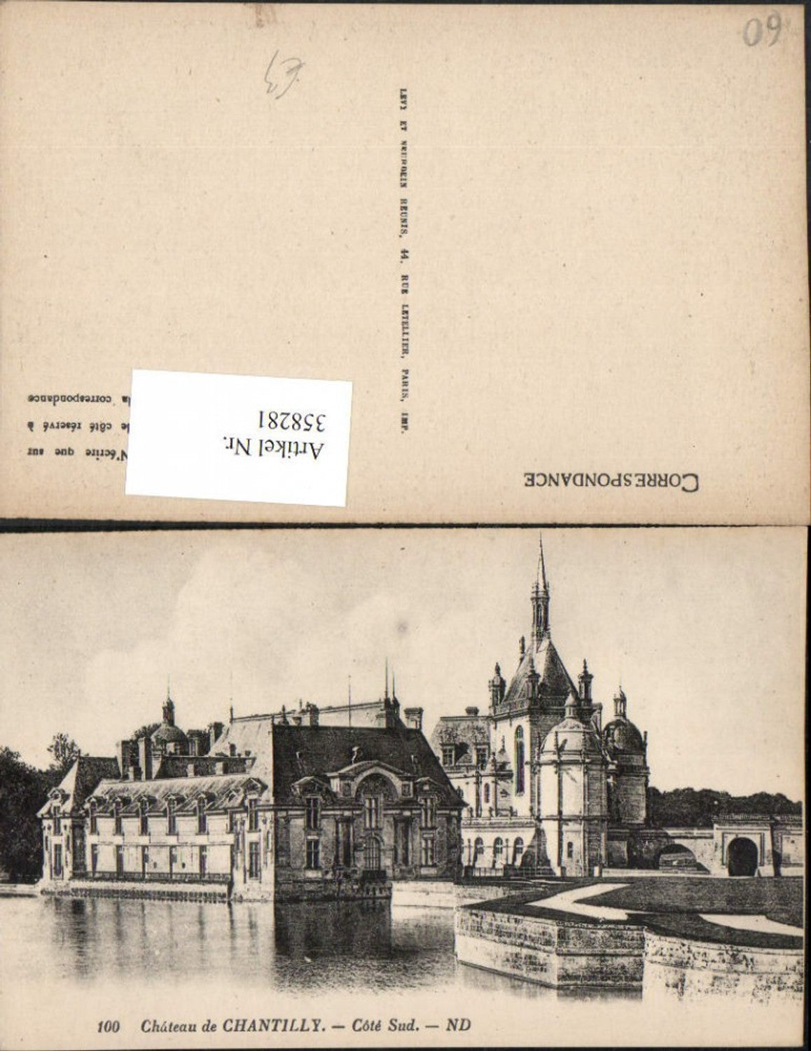 358281,Picardie Oise Chateau de Chantilly Castle