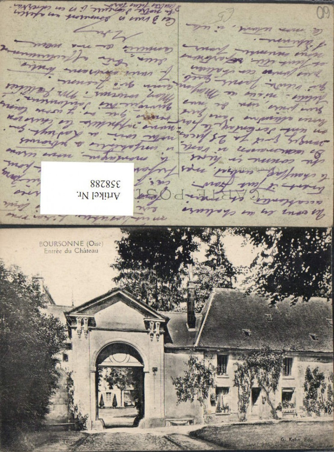 358288,Picardie Oise Boursonne Entree du Chateau Schlosseingang