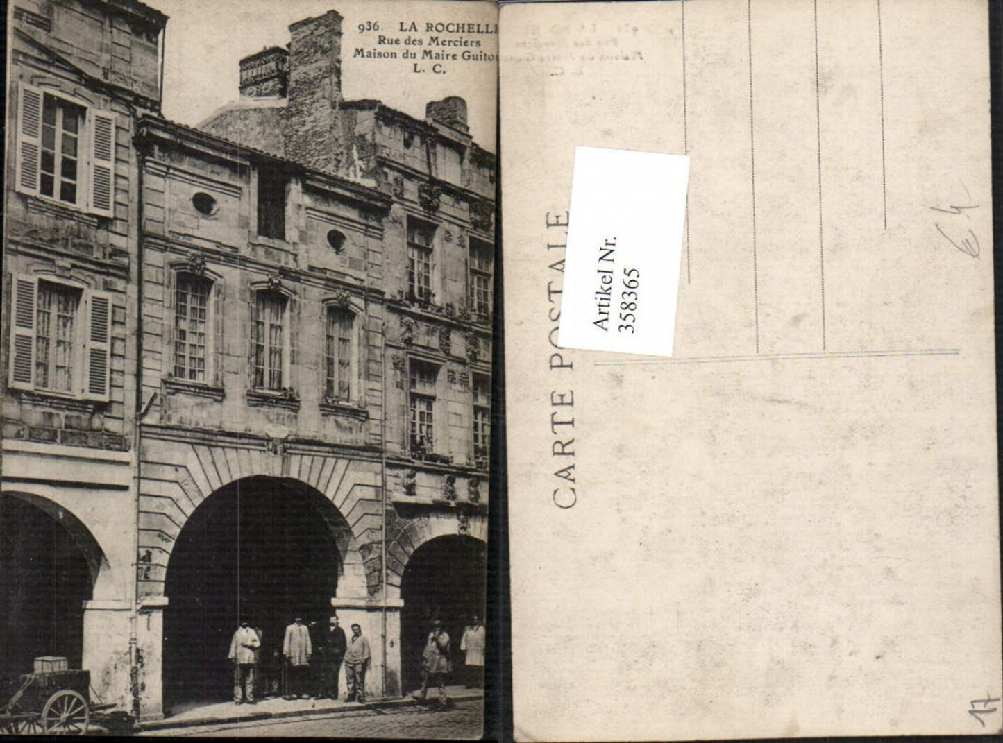 358365,Poitou-Charentes Charente-Maritime La Rochelle Rue des Merciers Maison Maire Guin