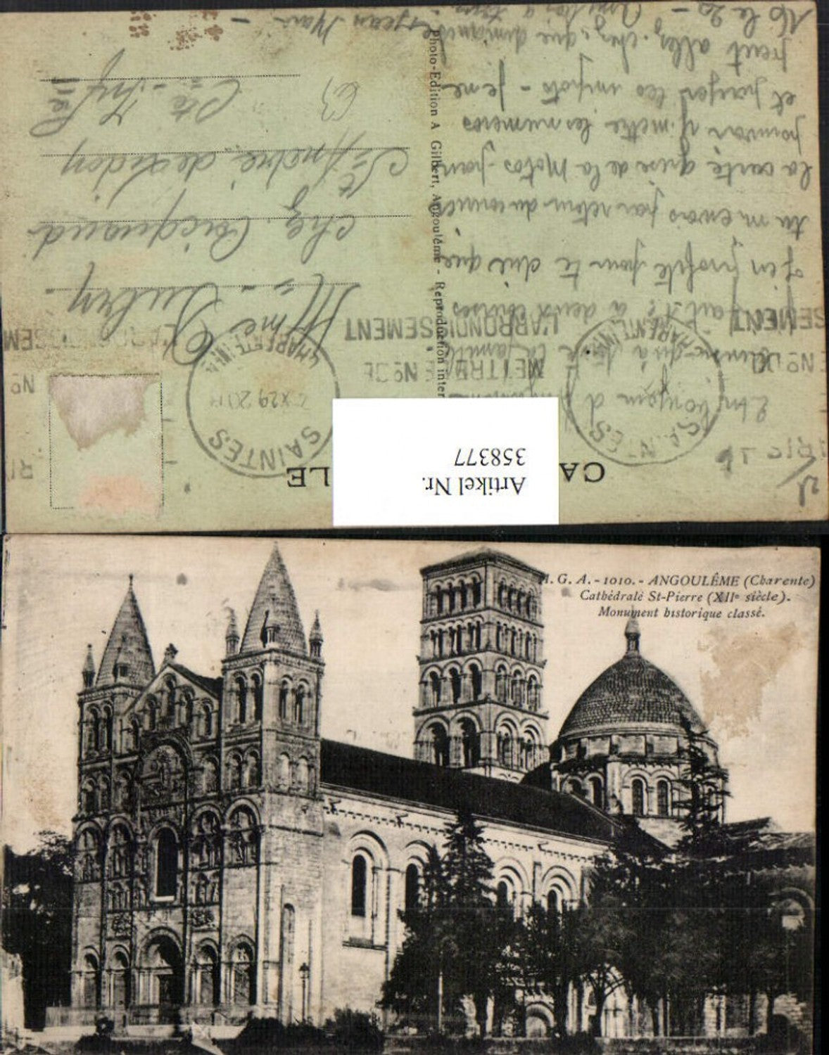 358377,Poitou-Charentes Charente Angouleme Cathedrale St-Pierre Kirche