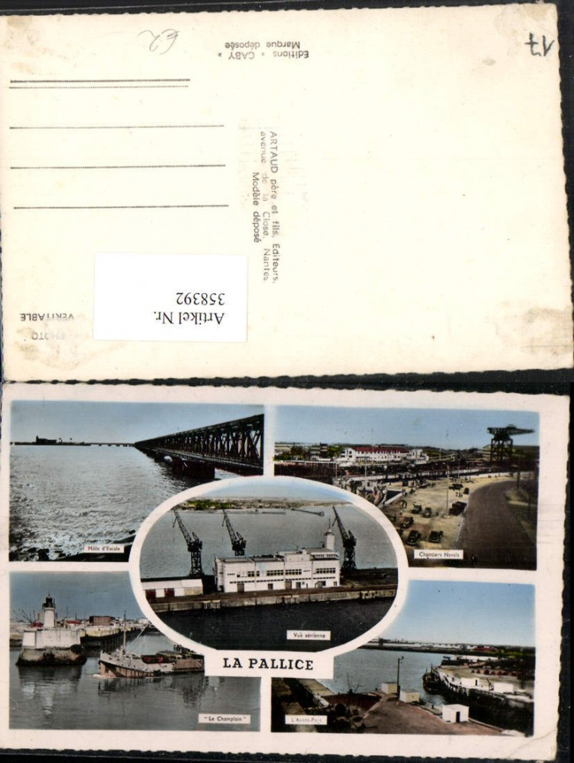 358392,Poitou-Charentes Charente-Maritime La Pallice Port Hafen Dock Brücke Mehrbildkarte