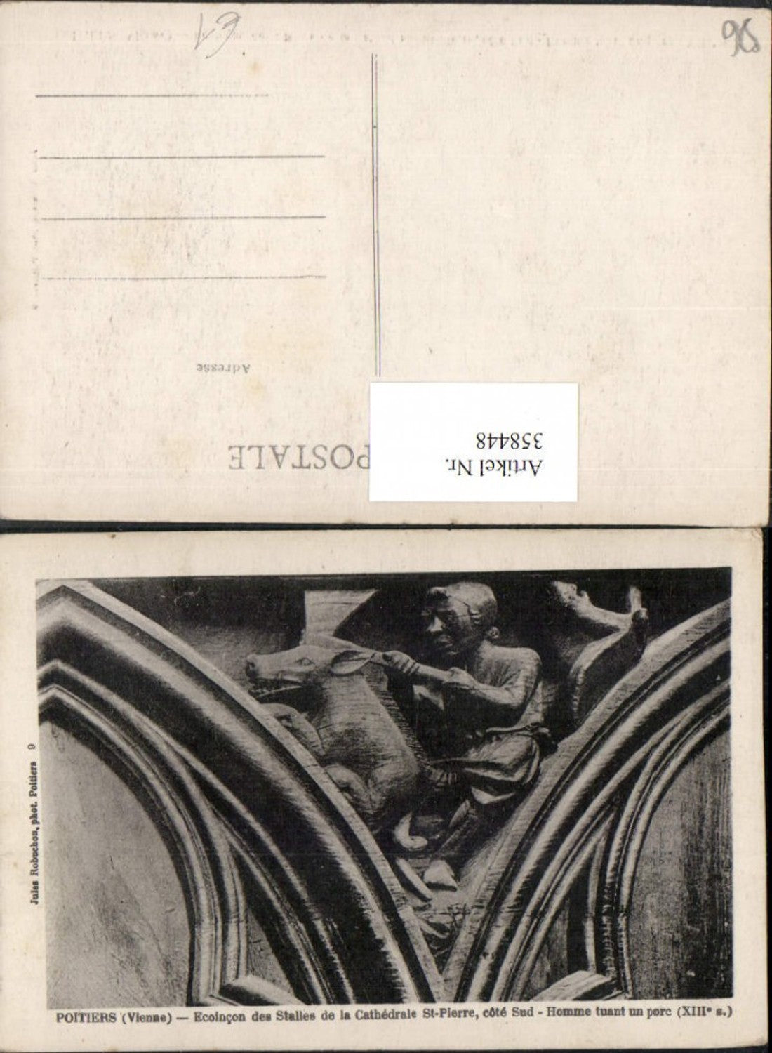 358448,Poitou-Charentes Vienne Poitiers Ecoincon des Stalles de la Cathedrale St-Pierre