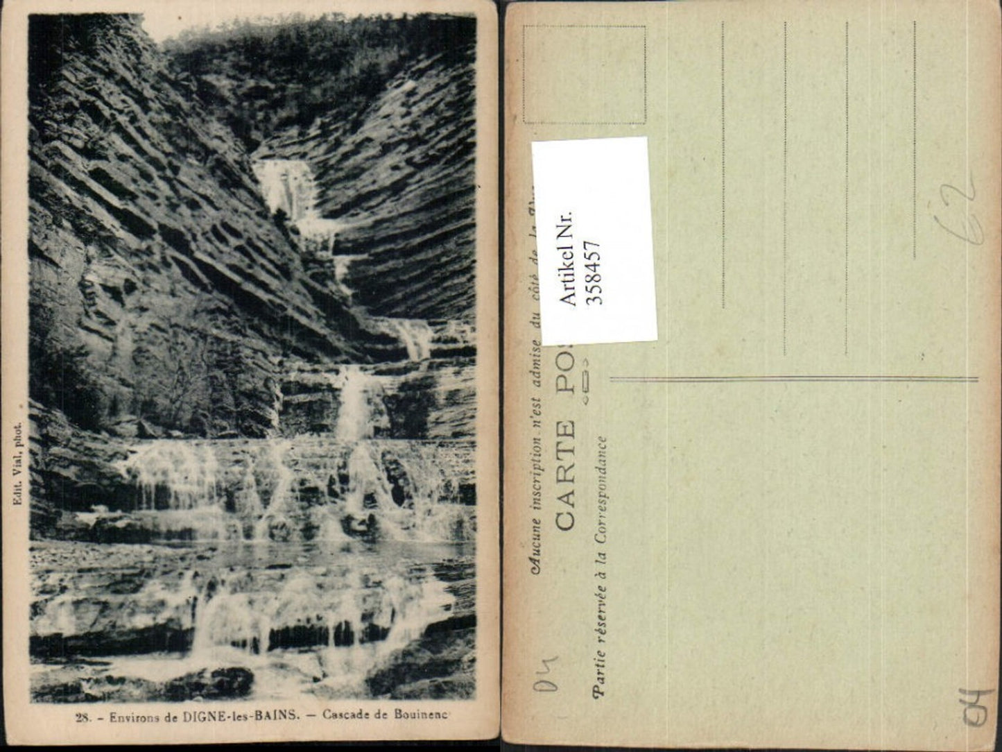 358457,Provence-Alpes-Cote-Azur Prov. Digne-les-Bains Cascade Wasserfall