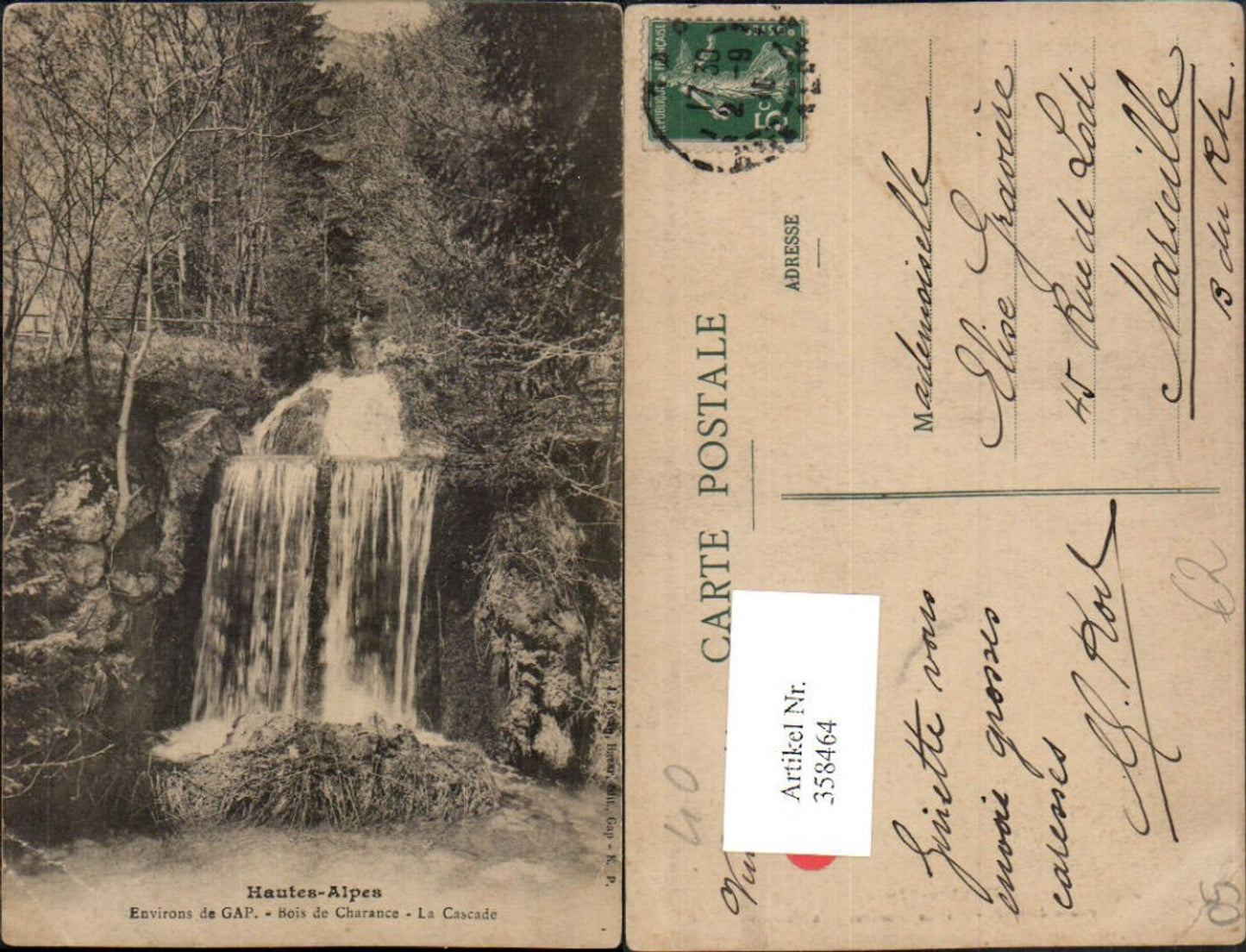 358464,Provence-Alpes-Cote-Azur Hautes-Alpes Gap Bois de Charance Cascade Wasserfall