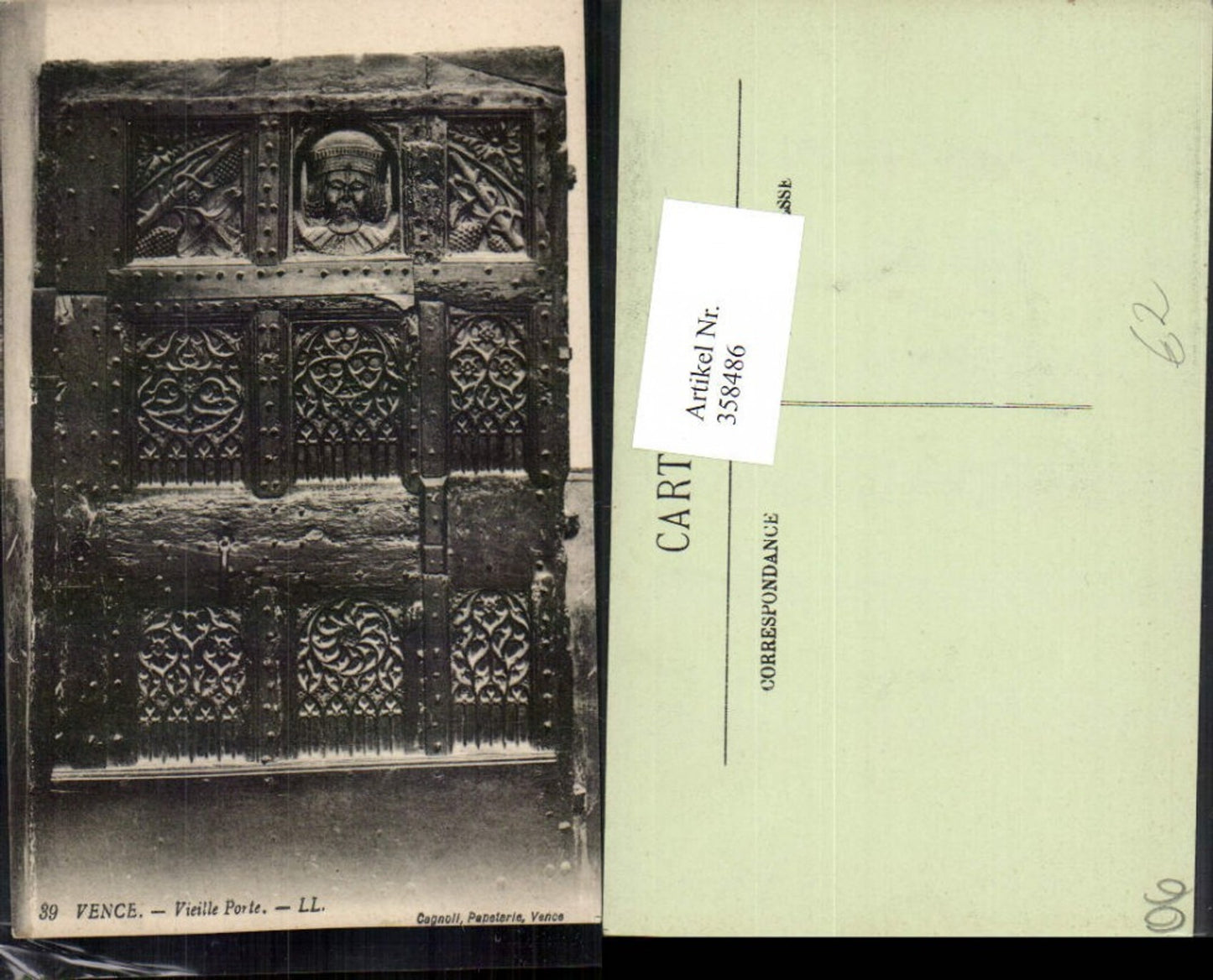 358486,Provence-Alpes-Cote-Azur Alpes-Maritimes Vence Vieille Porte Portal Tür