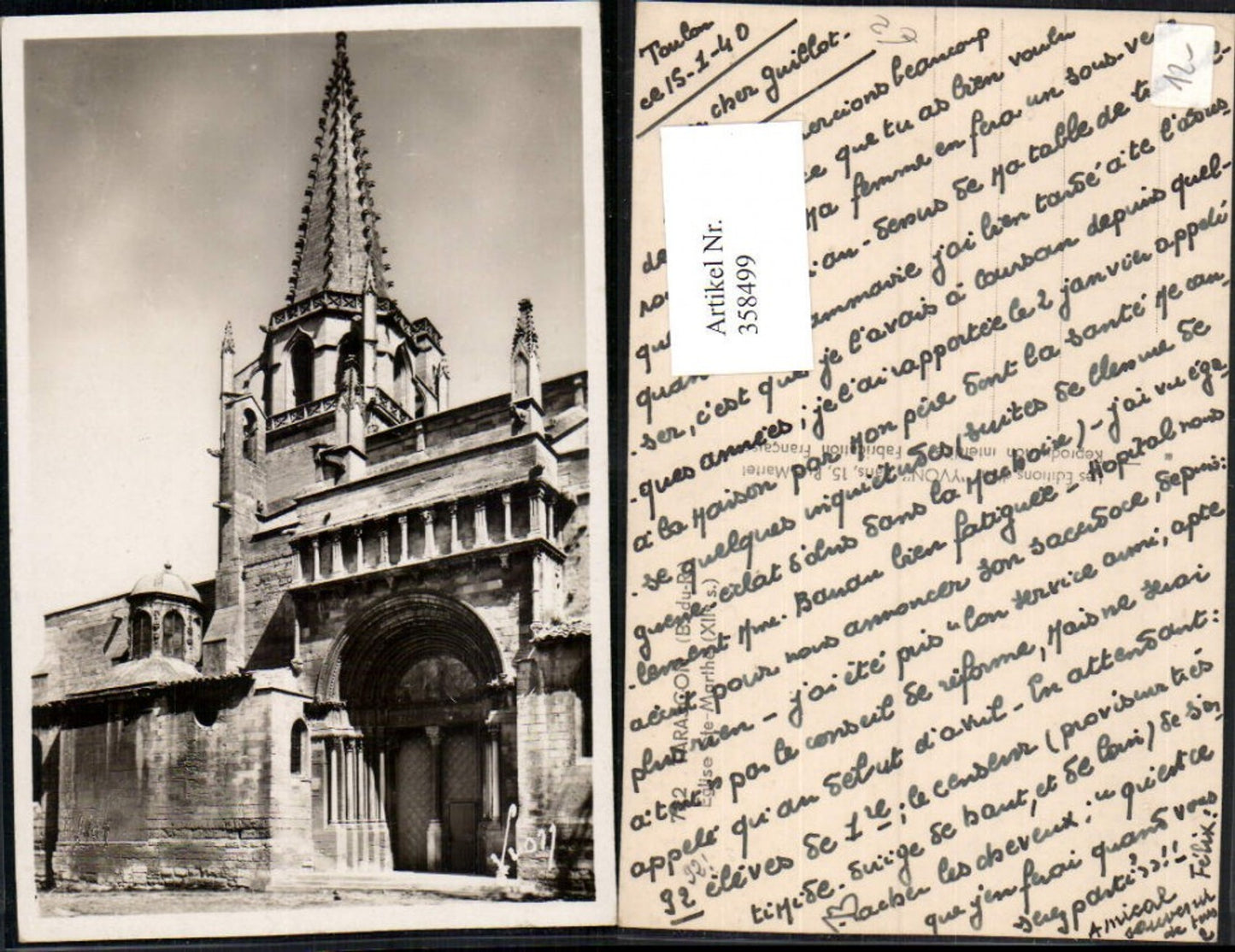 358499,Provence-Alpes-Cote-Azur Bouches-de-Rhone Tarascon Eglise Ste-Marthe Kirche