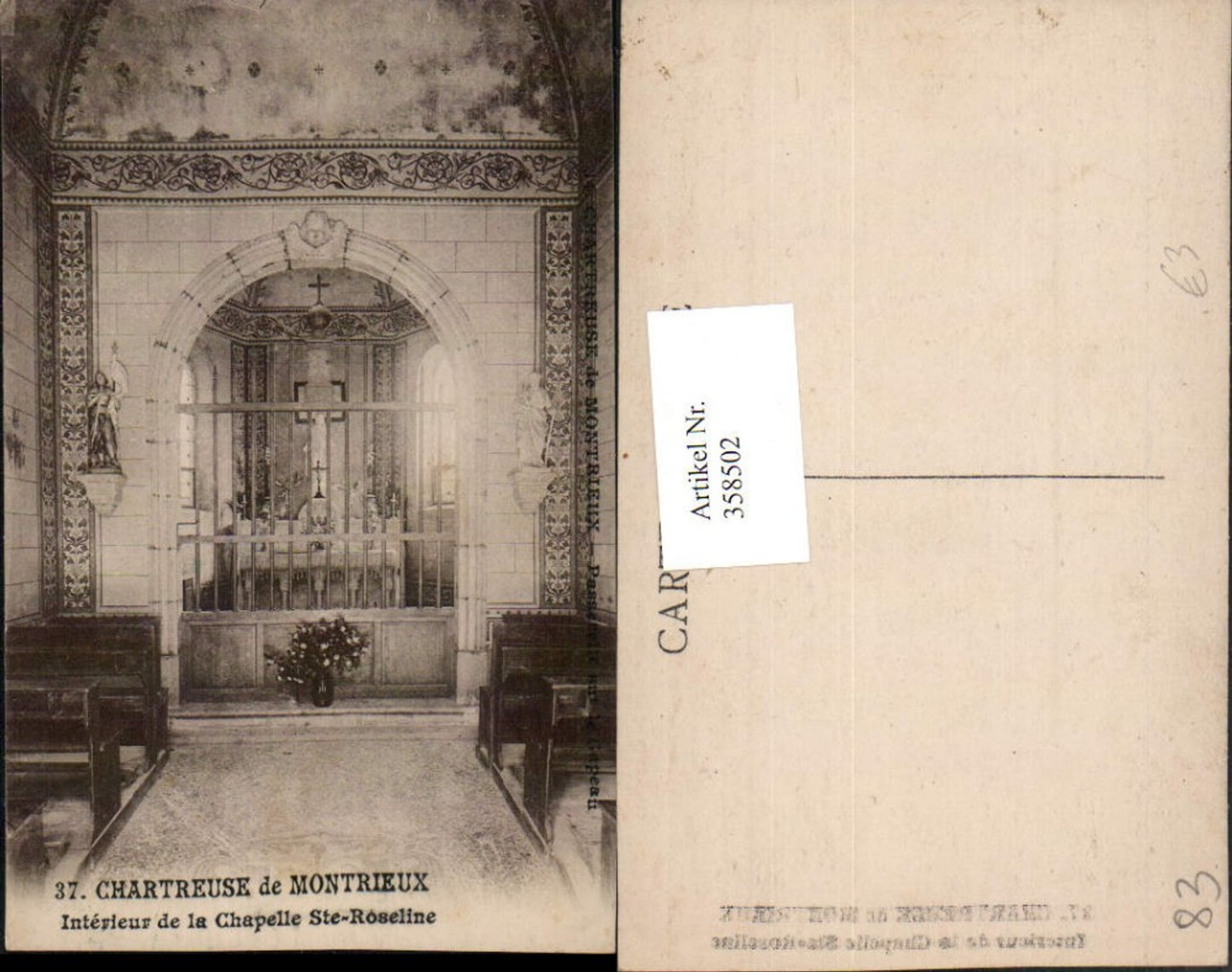 358502,Provence-Alpes-Cote-Azur Var Chartreuse de Montrieux Chapelle Ste-Roseline Interieur