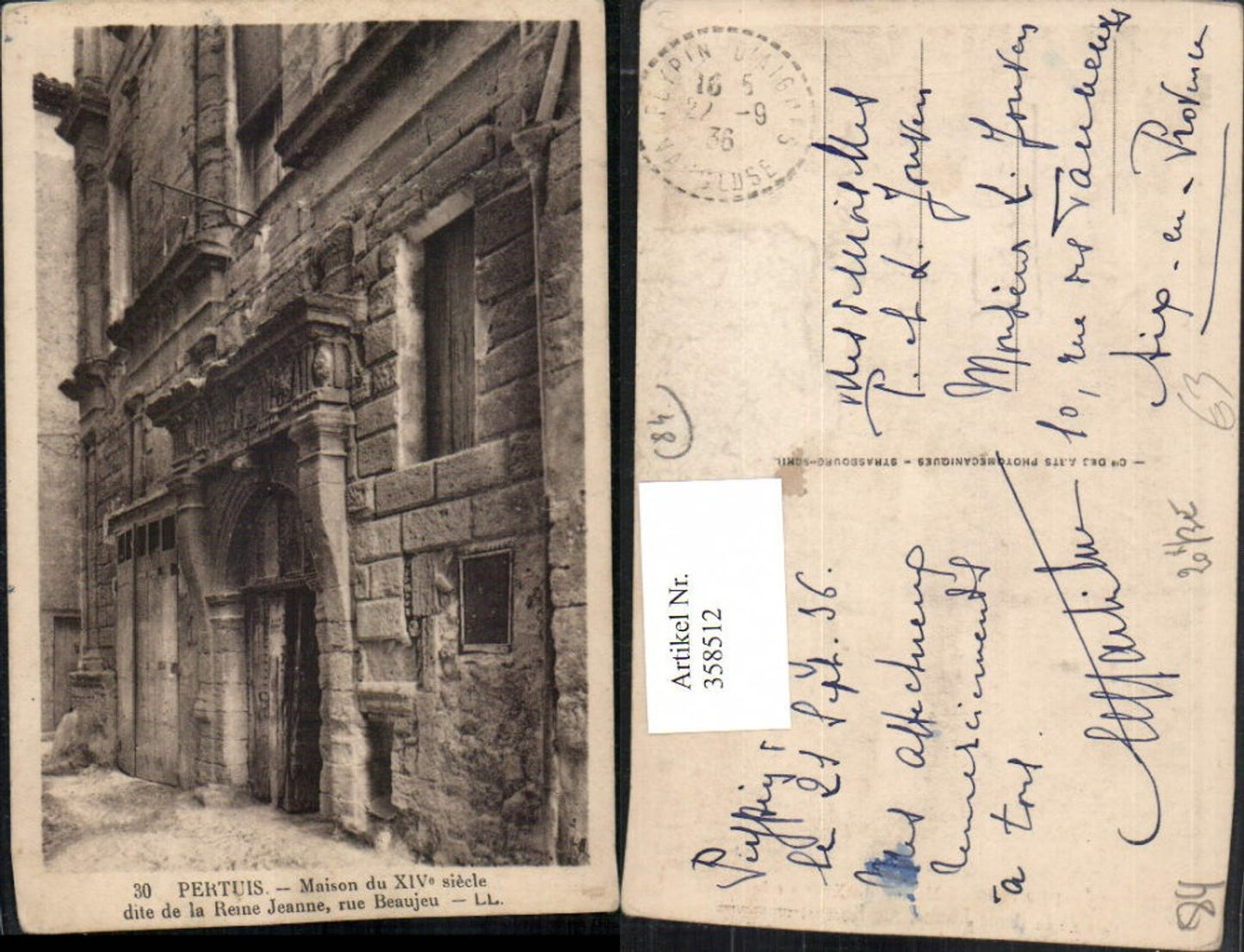 358512,Provence-Alpes-Cote-Azur Vaucluse Pertuis Rue Beaujeu Maison Haus Tür