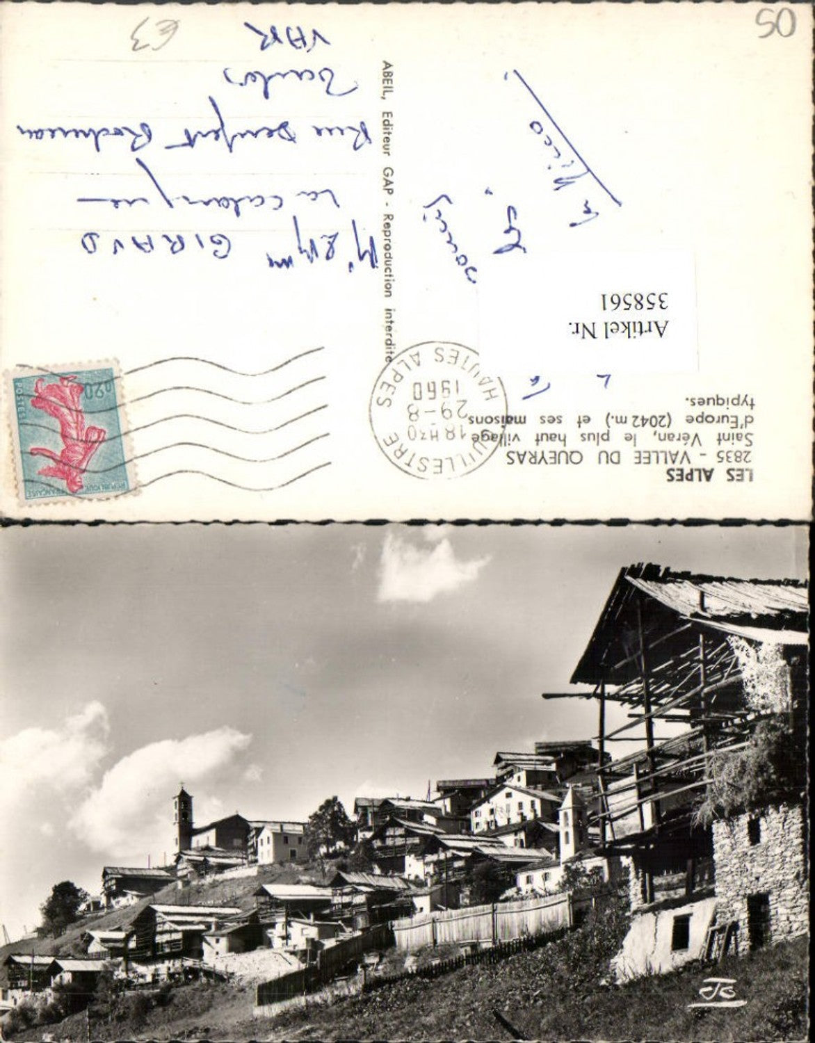 358561,Provence-Alpes-Cote-Azur Hautes-Alpes Vallee du Queyras Saint Veran Teilansicht