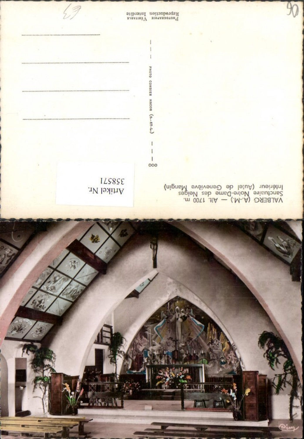 358571,Provence-Alpes-Cote-Azur Alpes-Maritimes Valberg Sanctuaire Notre-Dame des Neiges Interieur