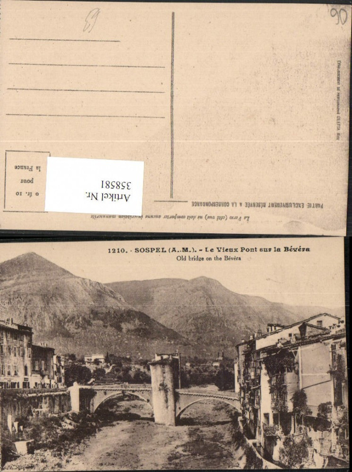 358581,Provence-Alpes-Cote-Azur Alpes-Maritimes Sospel Vieux Pont sur la Bevera bridge mountain backdrop