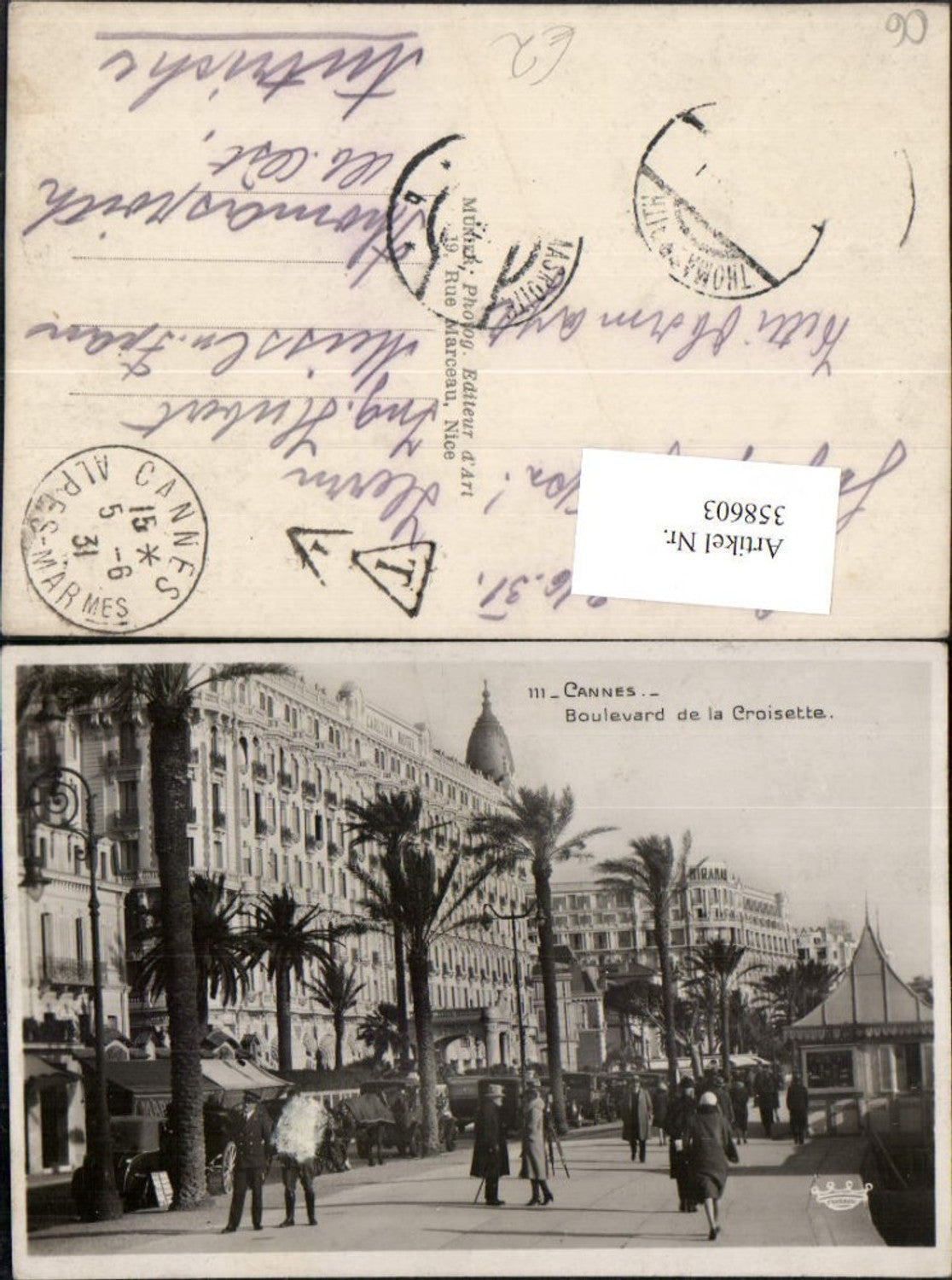 358603,Provence-Alpes-Cote-Azur Alpes-Maritimes Cannes Boulevard de la Croisette