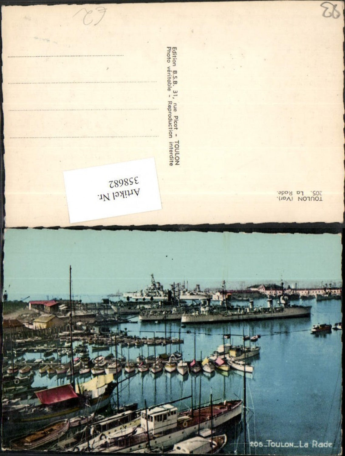 358682,Provence-Alpes-Cote-Azur Var Toulon La Rade Hafen Boote Dampfer