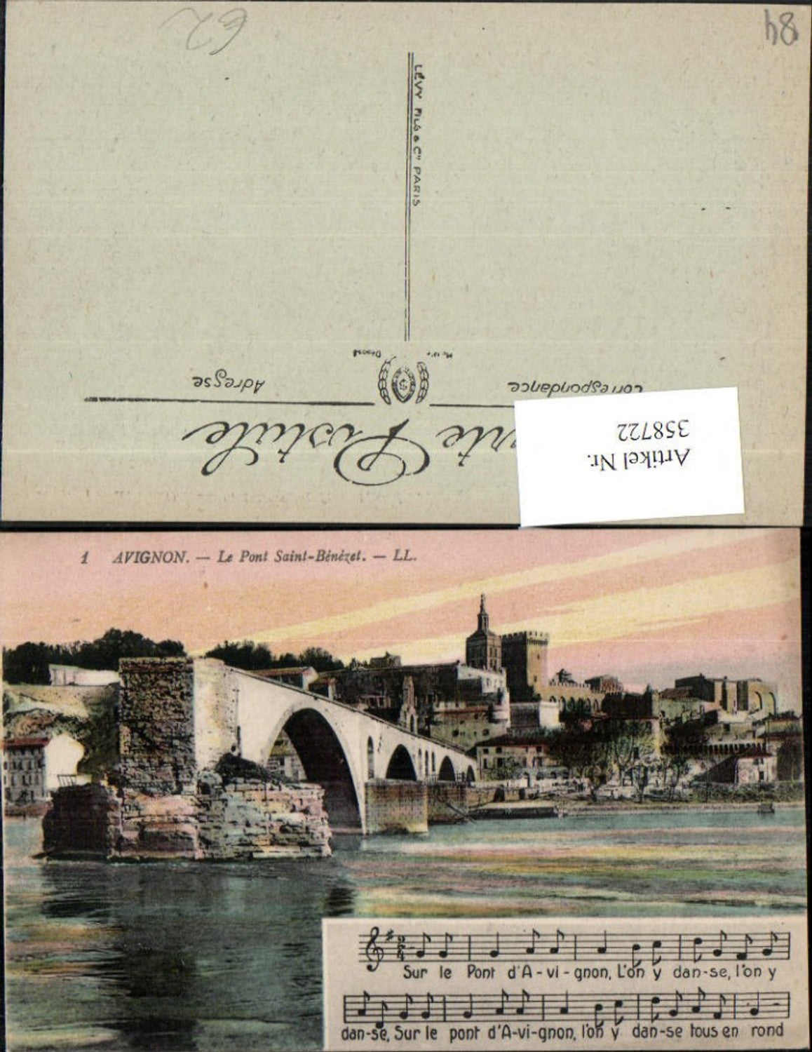358722,Provence-Alpes-Cote-Azur Vaucluse Avignon Pont Saint-Benezet Brücke Liedzeile