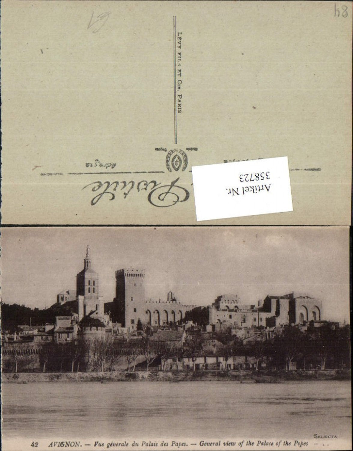 358723,Provence-Alpes-Cote-Azur Vaucluse Avignon Vue generale du Palais des Papes