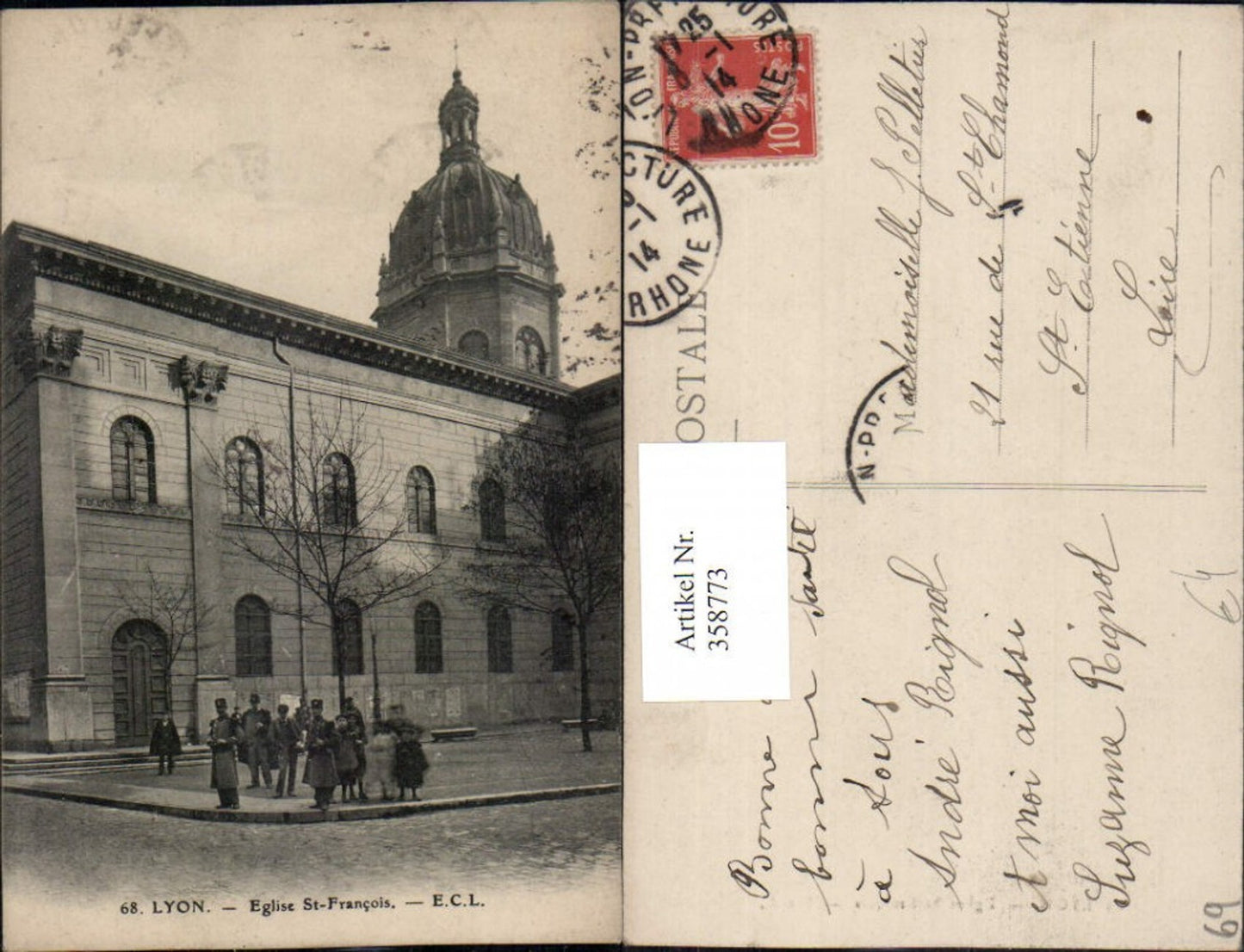 358773,Rhone-Alpes Rhone Lyon Eglise St-Francois Kirche