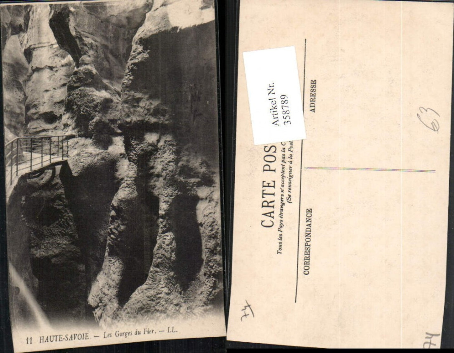 358789,Rhone-Alpes Haute-Savoie Les Gorges du Fier Schlucht