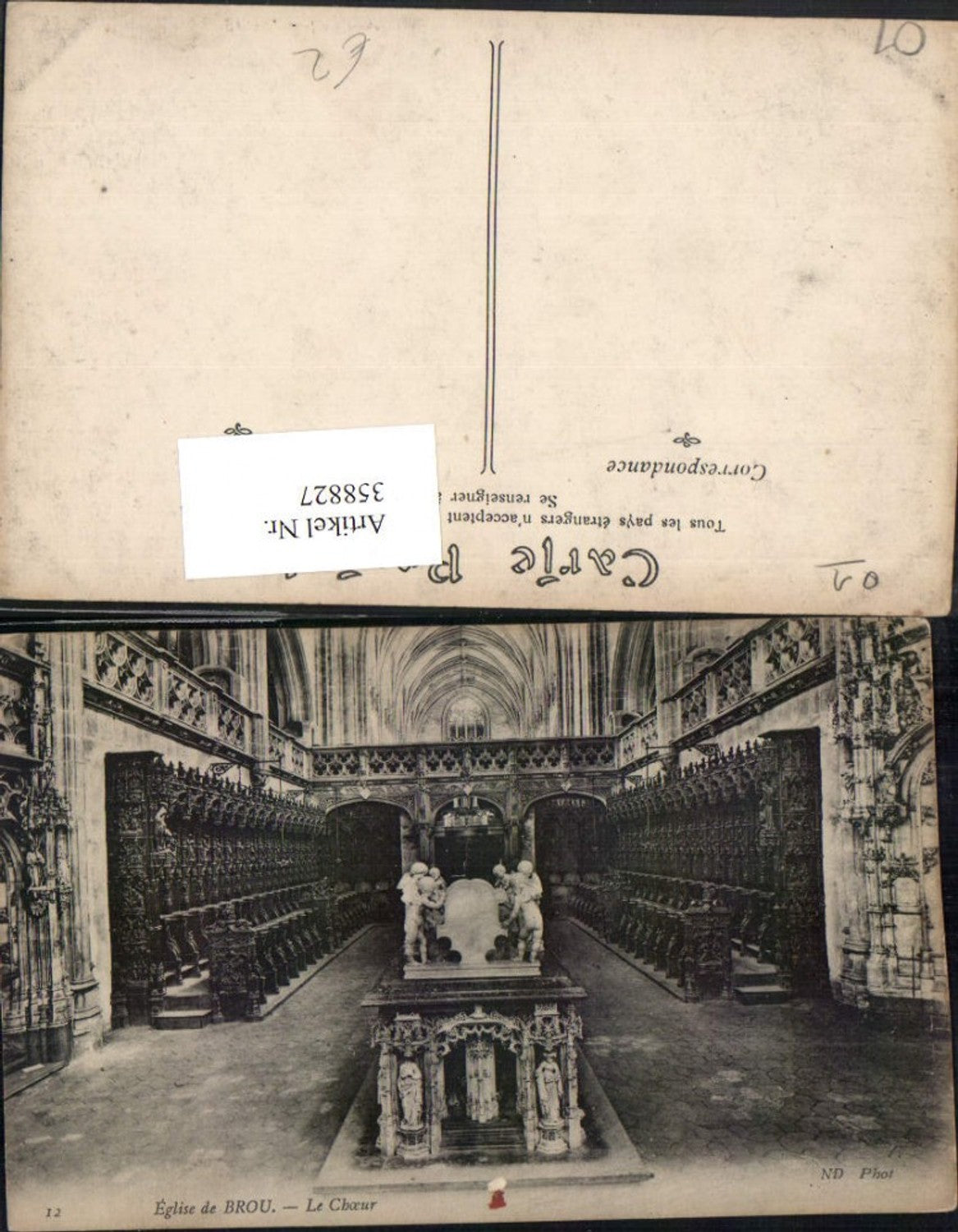 358827,Rhone-Alpes Ain Bourg Eglise de Brou Le Choeur Kirche Chorgestühl