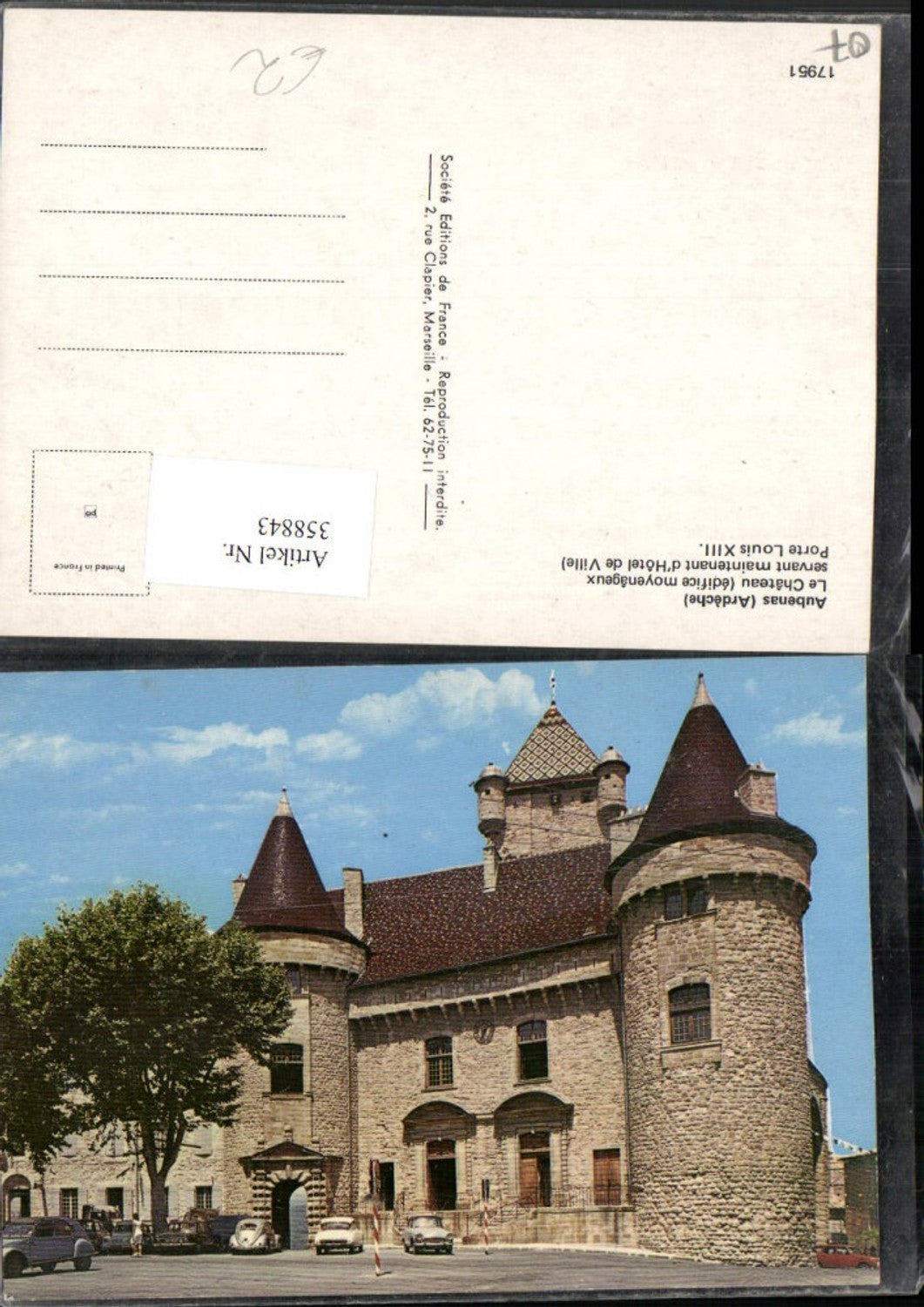 358843,Rhone-Alpes Ardeche Aubenas Le Chateau Schloss Türme