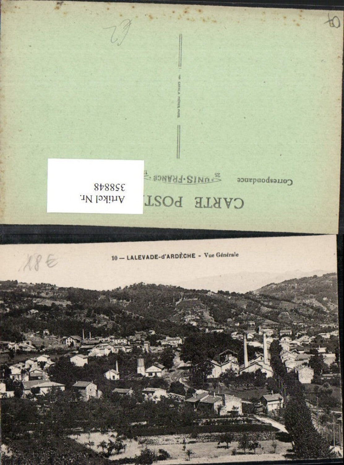 358848,Rhone-Alpes Ardeche Lalevade-d'Ardeche Vue Generale Totale