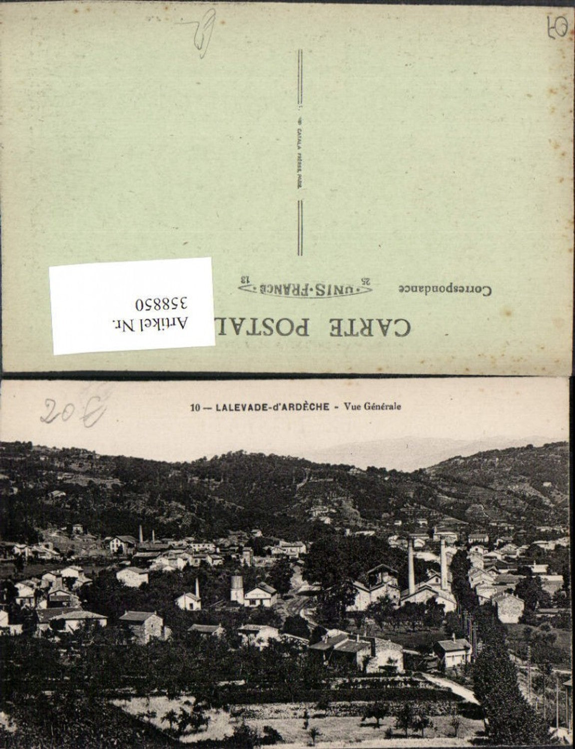 358850,Rhone-Alpes Ardeche Lalevade-d'Ardeche Vue Generale Totale