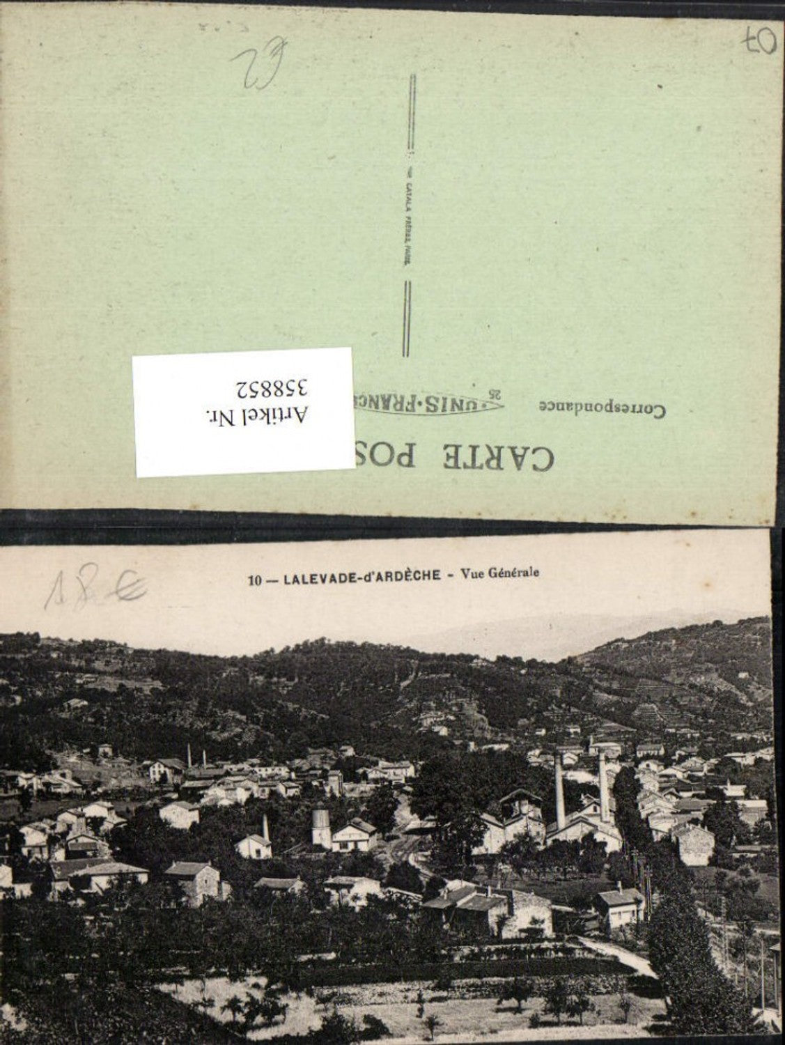 358852,Rhone-Alpes Ardeche Lalevade-d'Ardeche Vue Generale Totale
