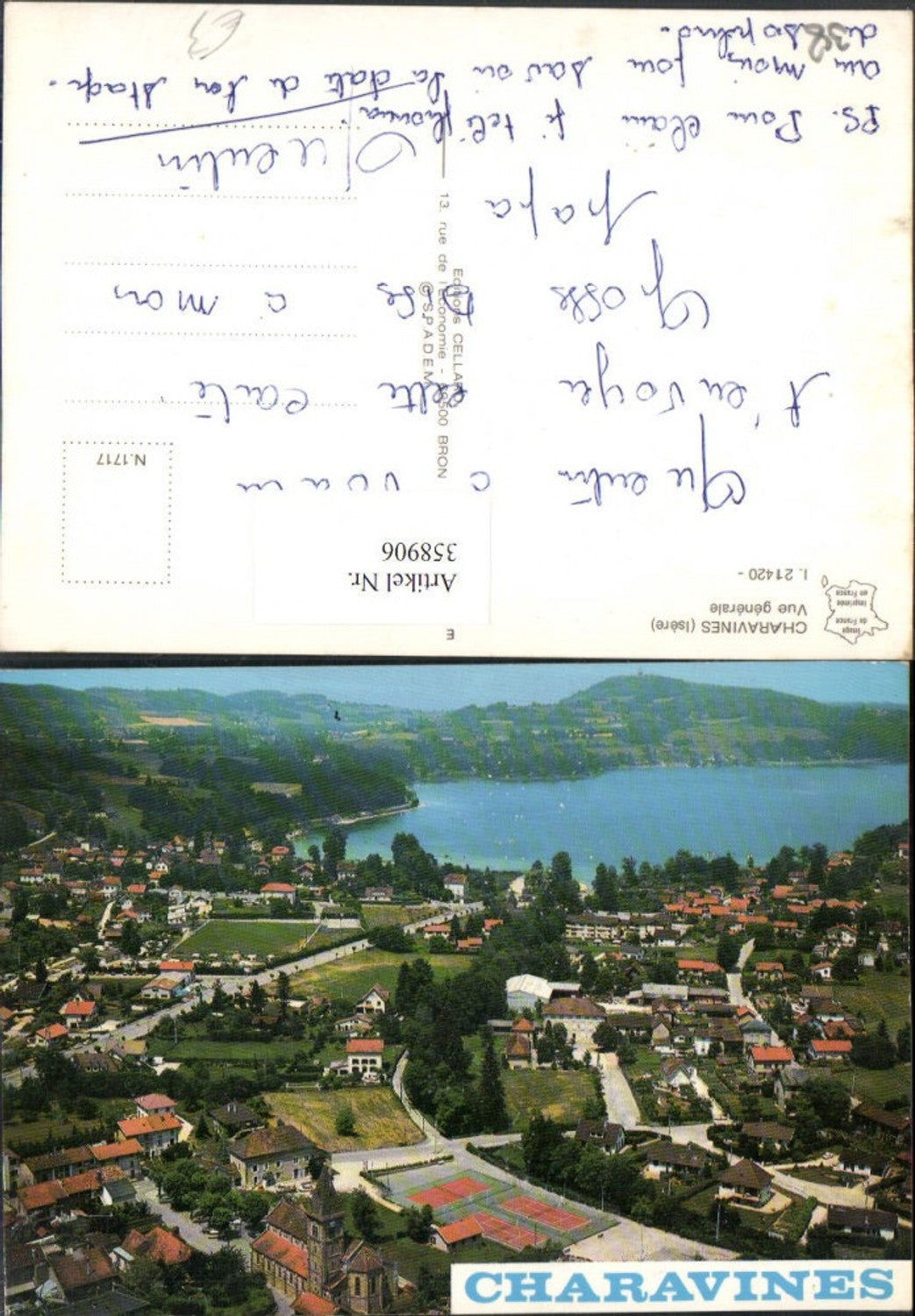358906,Rhone-Alpes Isere Charavines Vue generale Totale See