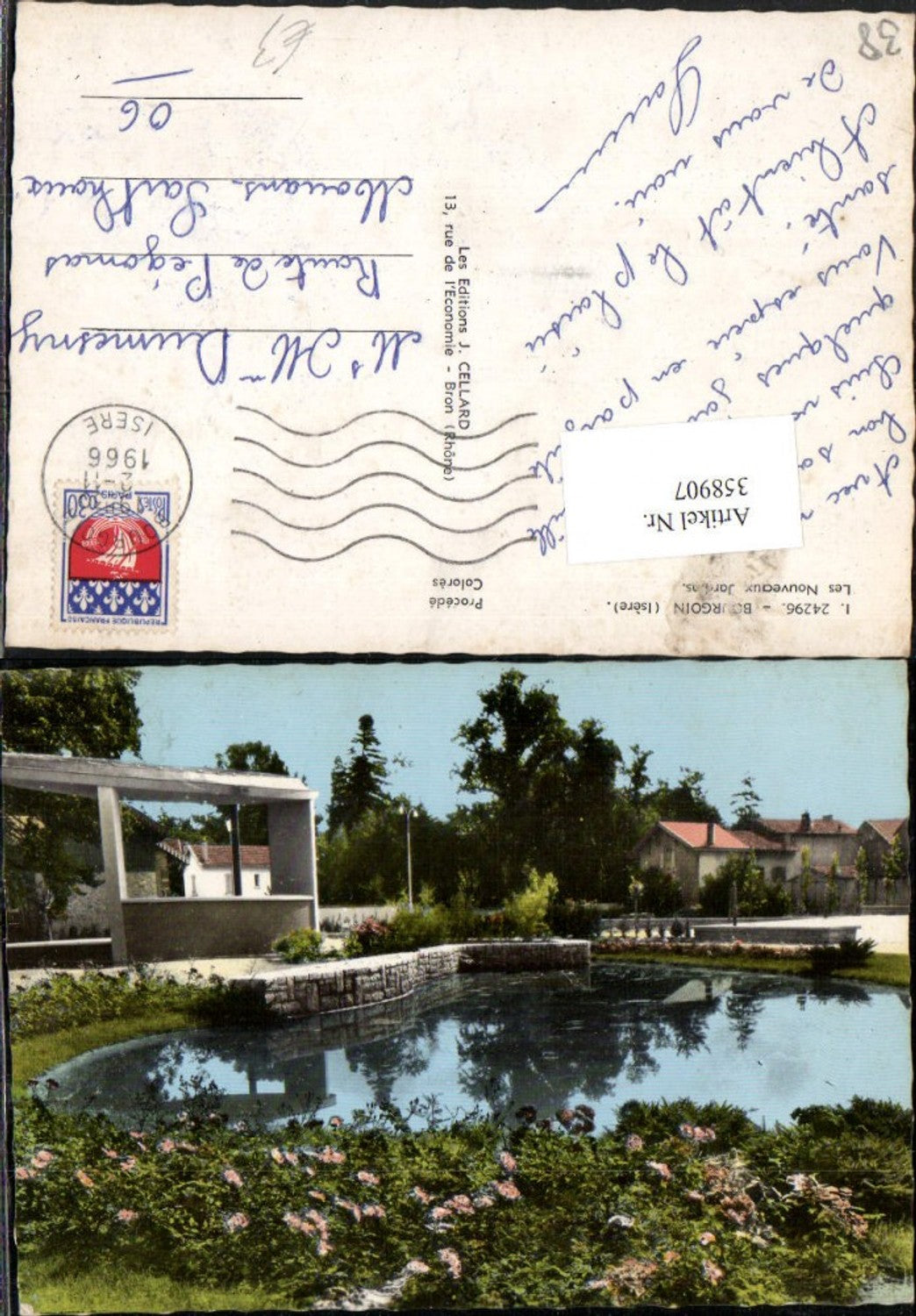 358907,Rhone-Alpes Isere Bourgoin Les Nouveaux Jardins Teich