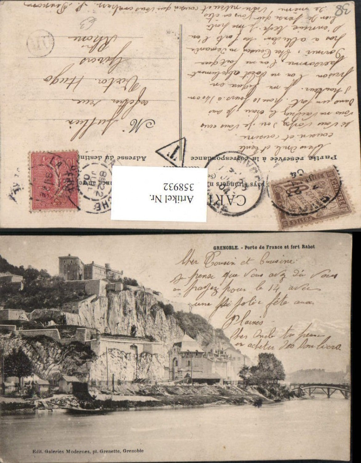 358932,Rhone-Alpes Isere Grenoble Porte de France et fort Rabot Festung