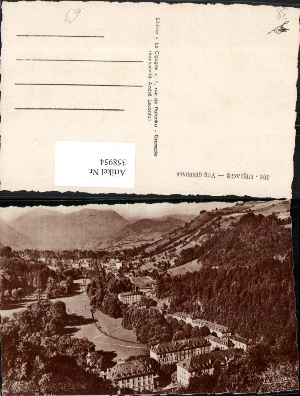 358954,Rhone-Alpes Isere Uriage Vue Generale Totale