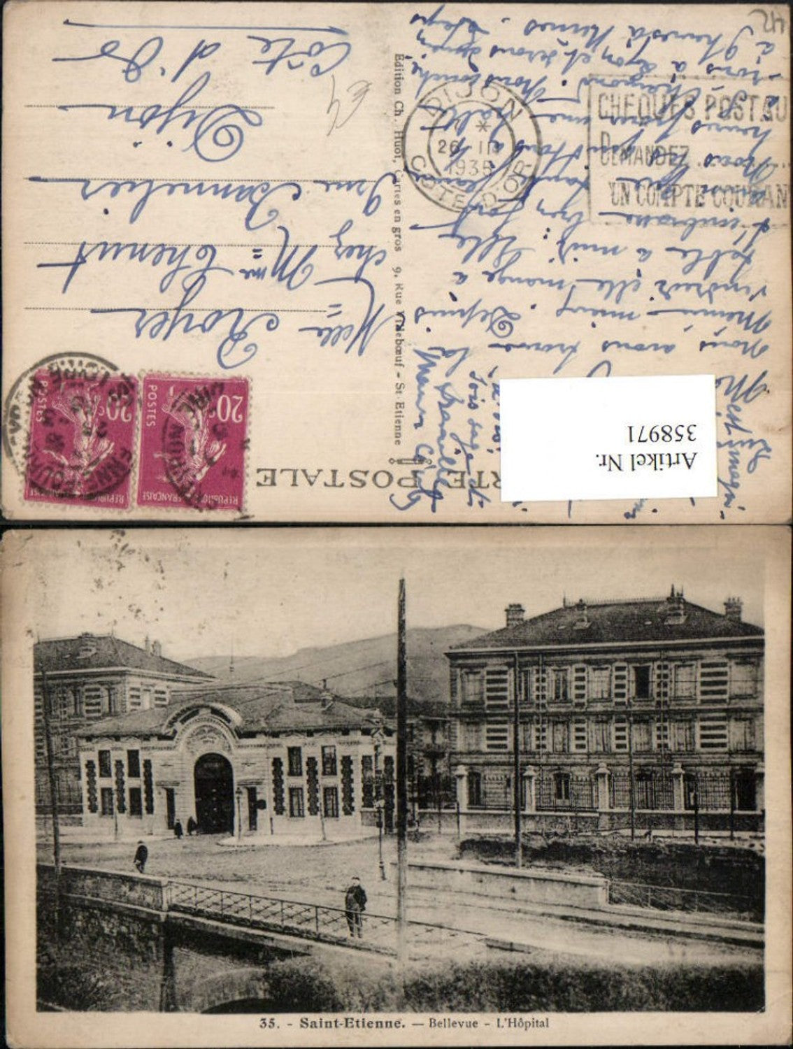 358971,Rhone-Alpes Loire Saint-Etienne Bellevue L'Hopital Hospital Brücke