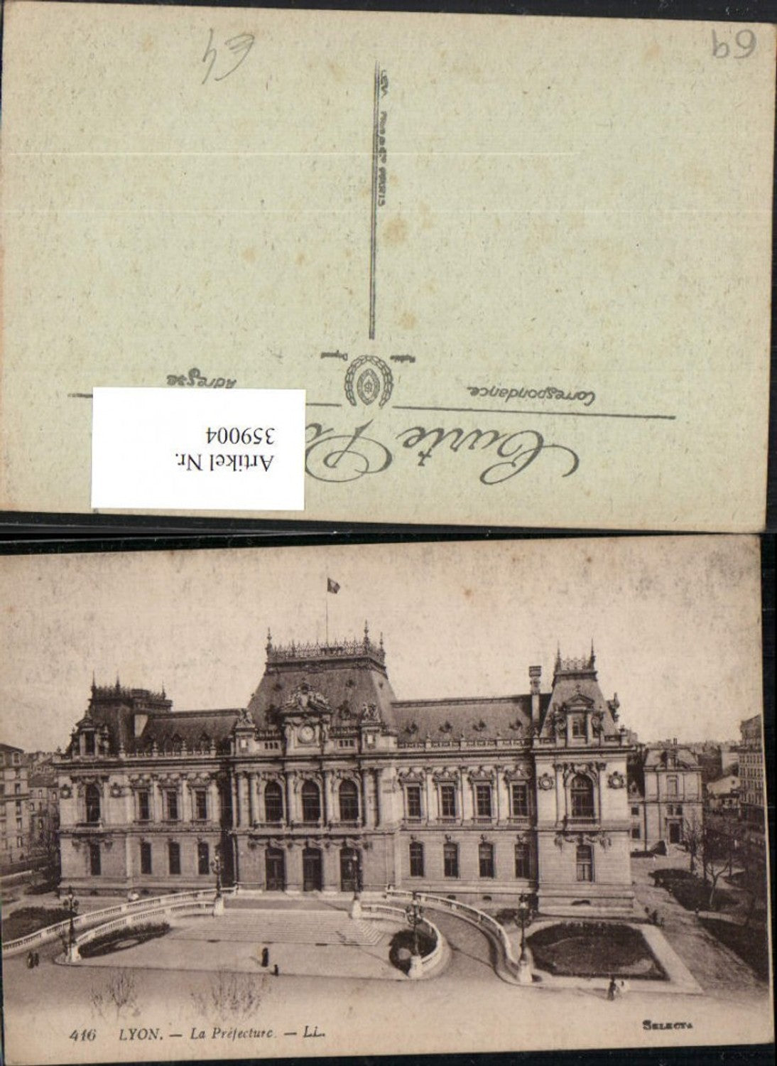 359004,Rhone-Alpes Rhone Lyon La Prefecture Gebäude