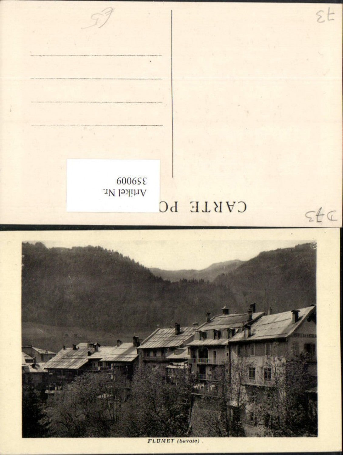 359009,Rhone-Alpes Savoie Flumet Teilansicht Hotel