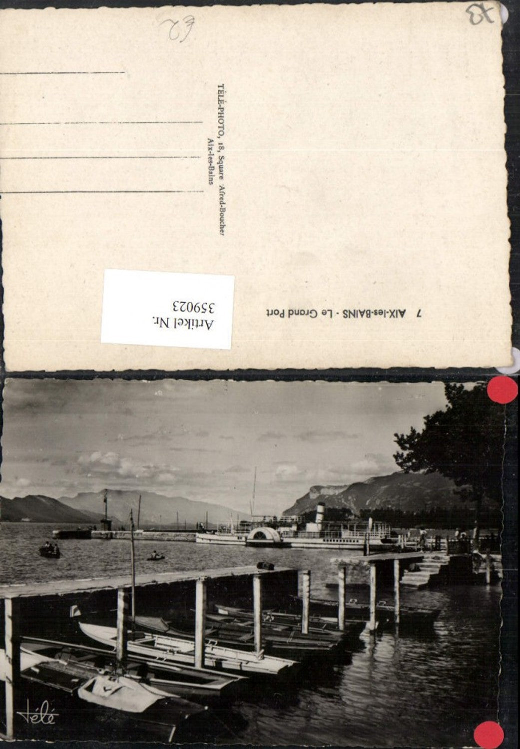 359023,Rhone-Alpes Savoie Aix-les-Bains Le Grand Port Hafen Dampfer Boote