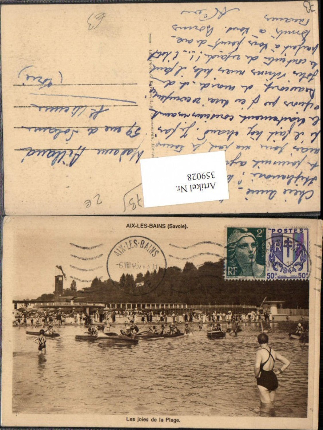 359028,Rhone-Alpes Savoie Aix-les-Bains Les joies de la Plage Strand Strandleben