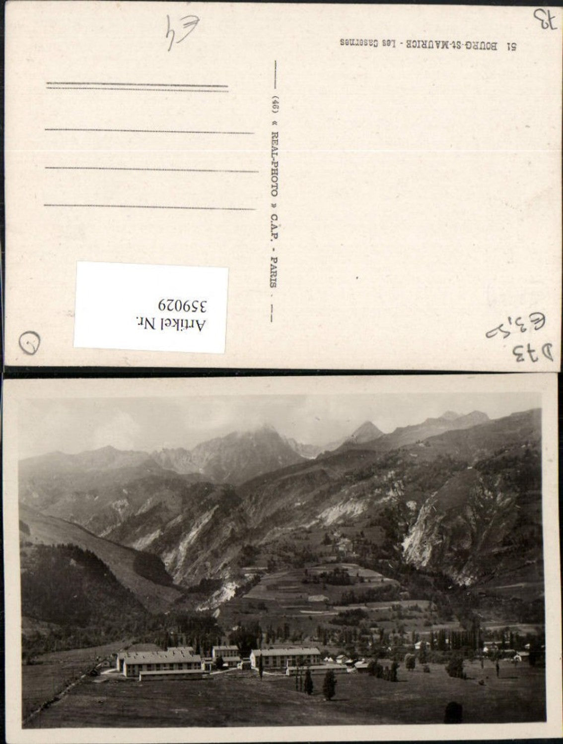 359029,Rhone-Alpes Savoie Bourg-St-Maurice Les Casernes Kaserne Bergkulisse