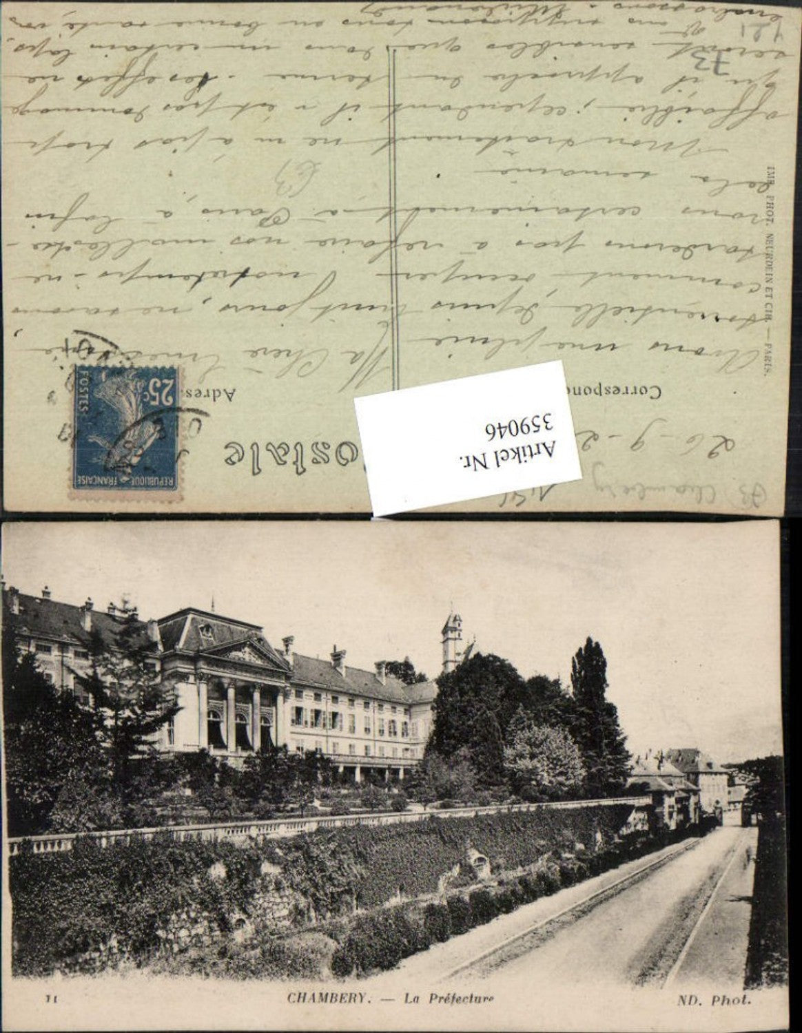 359046,Rhone-Alpes Savoie Chambery La Prefecture Gebäude