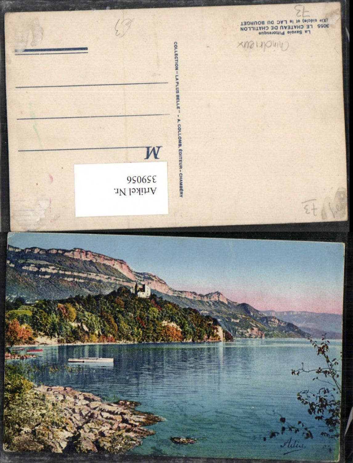 359056,Rhone-Alpes Savoie Le Chateau de chatillon et le Lac du Bourget Schloss See