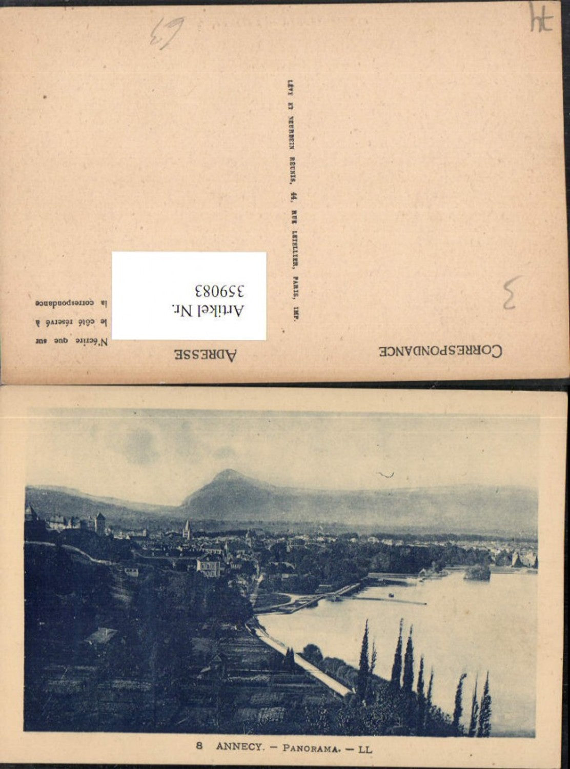 359083,Rhone-Alpes Haute-Savoie Annecy Totale Panorama