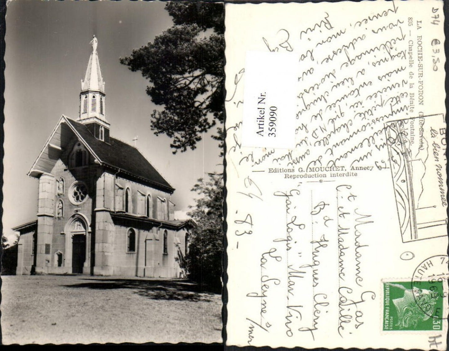 359090,Rhone-Alpes Haute-Savoie Roche-sur-Foron Chapelle de la Benite Fontaine Kirche