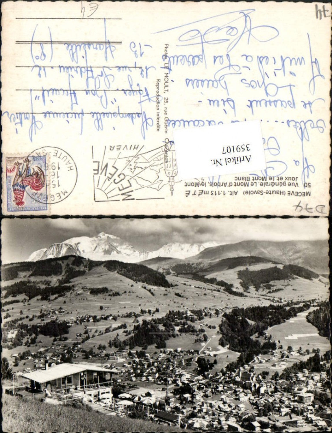 359107,Rhone-Alpes Haute-Savoie Megeve Vue generale Totale Bergkulisse